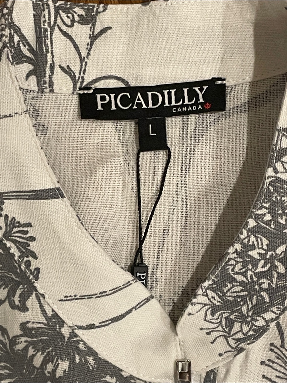 Picadilly Sleeveless Vest with matching White & Gray Printed Wide-Leg pants. - Picture 8 of 14